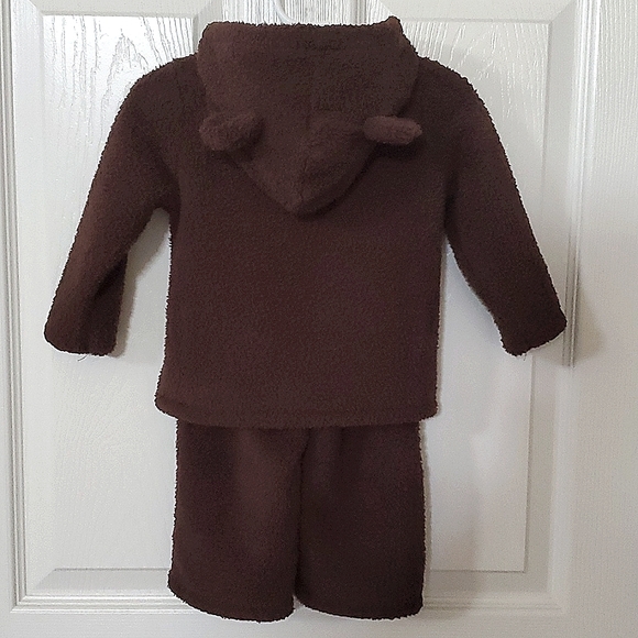 Old Navy 12-18 Months Two Piece Brown Fleece Jacket & Pants - Picture 3 of 8